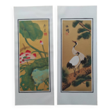 Lot de deux estampes japonaises sur papier