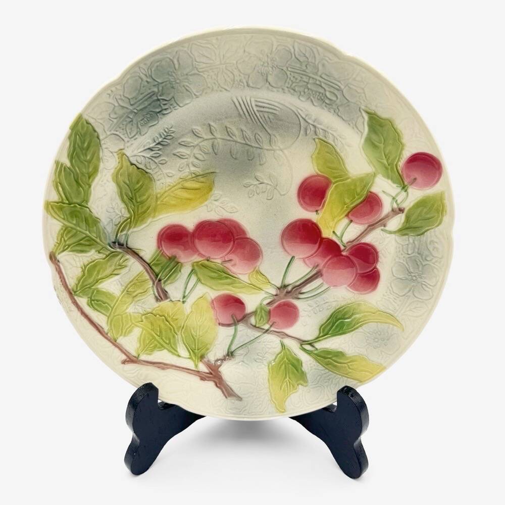 Saint-Clément "Orchard" Mid-Century Barbotine Plates