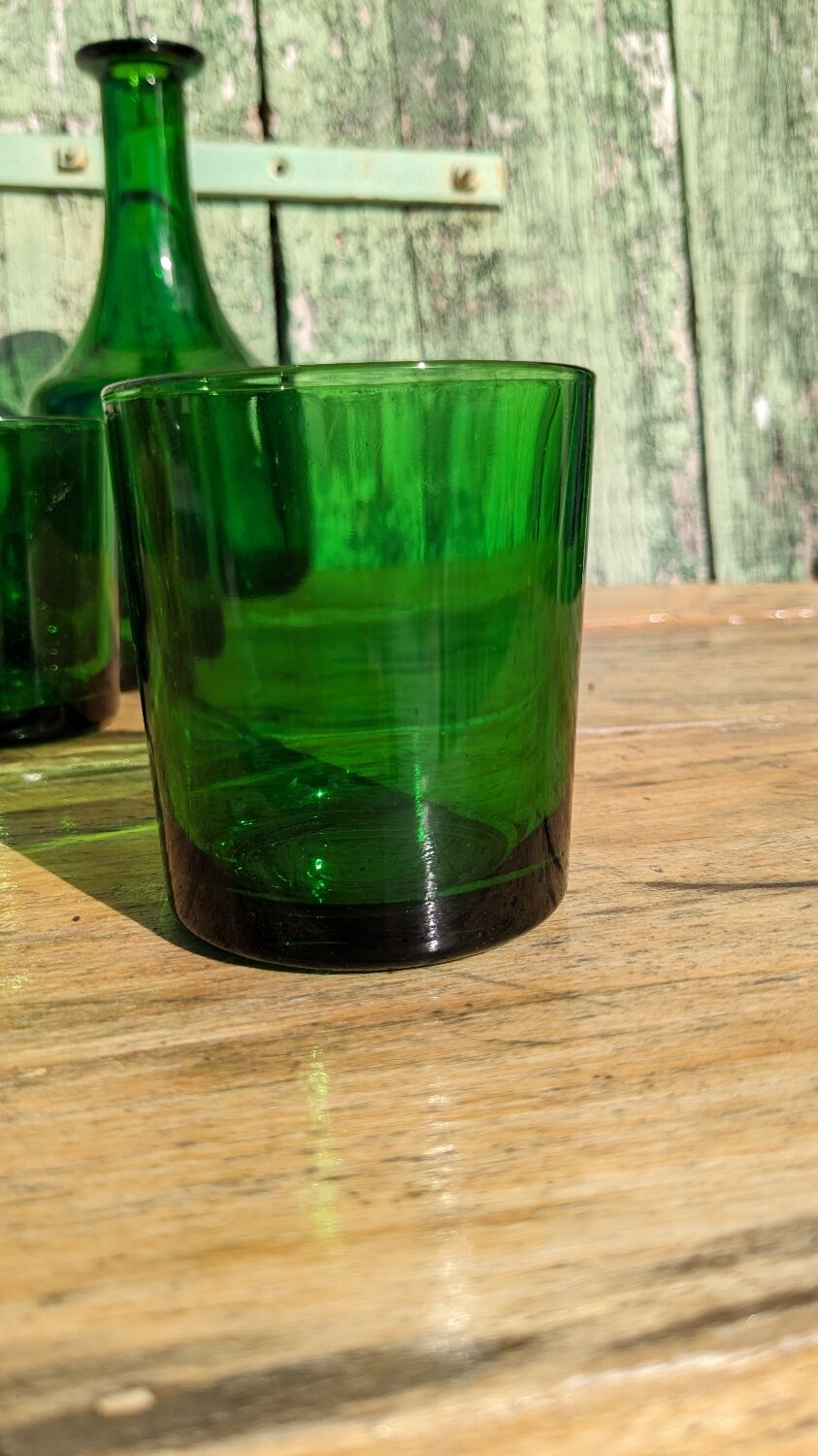 Vintage glass and carafe service