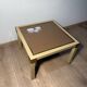 Metal and brass coffee table in ceramic by Nisco.