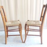 Pair of old paillees chairs
