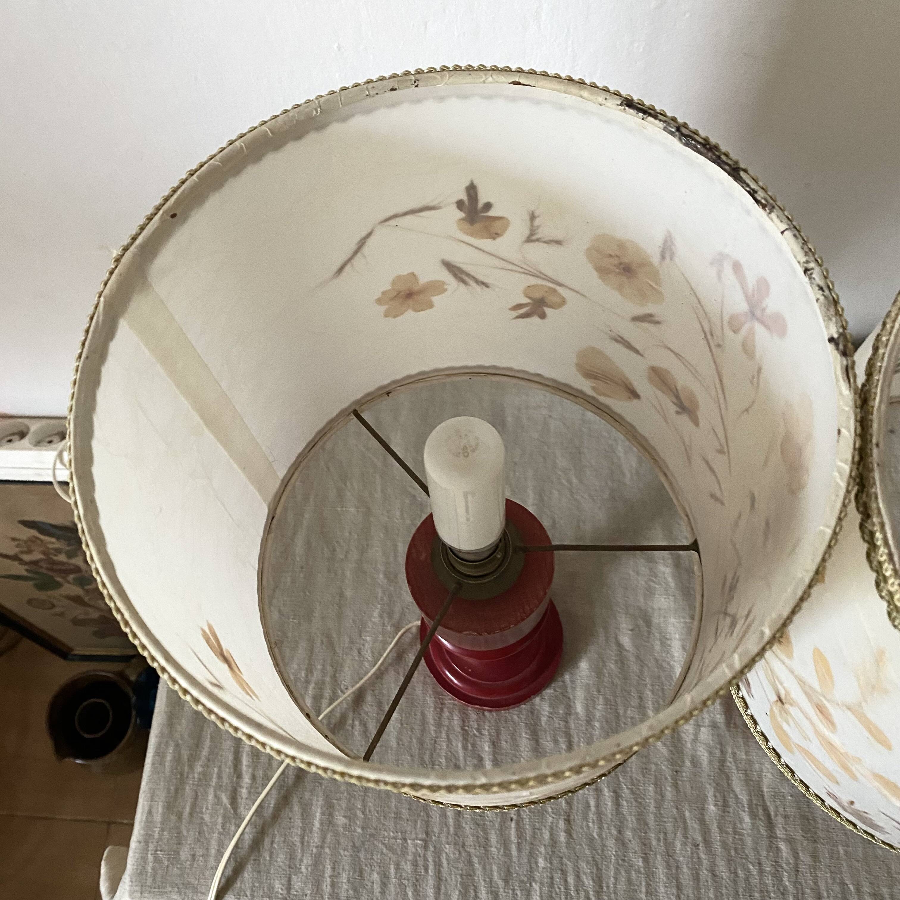 Pair of vintage bedside lamps