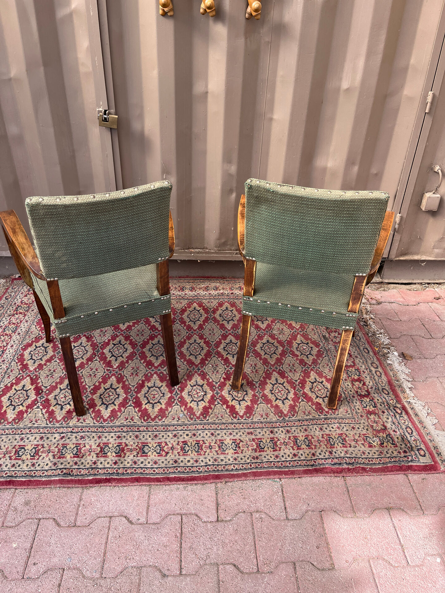 Pair of bridge armchairs