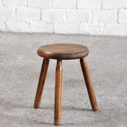 Tabouret tripode vintage, France, milieu du 20ème siècle