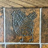 Wooden and ceramic coffee table, Jacques Blin design 1950