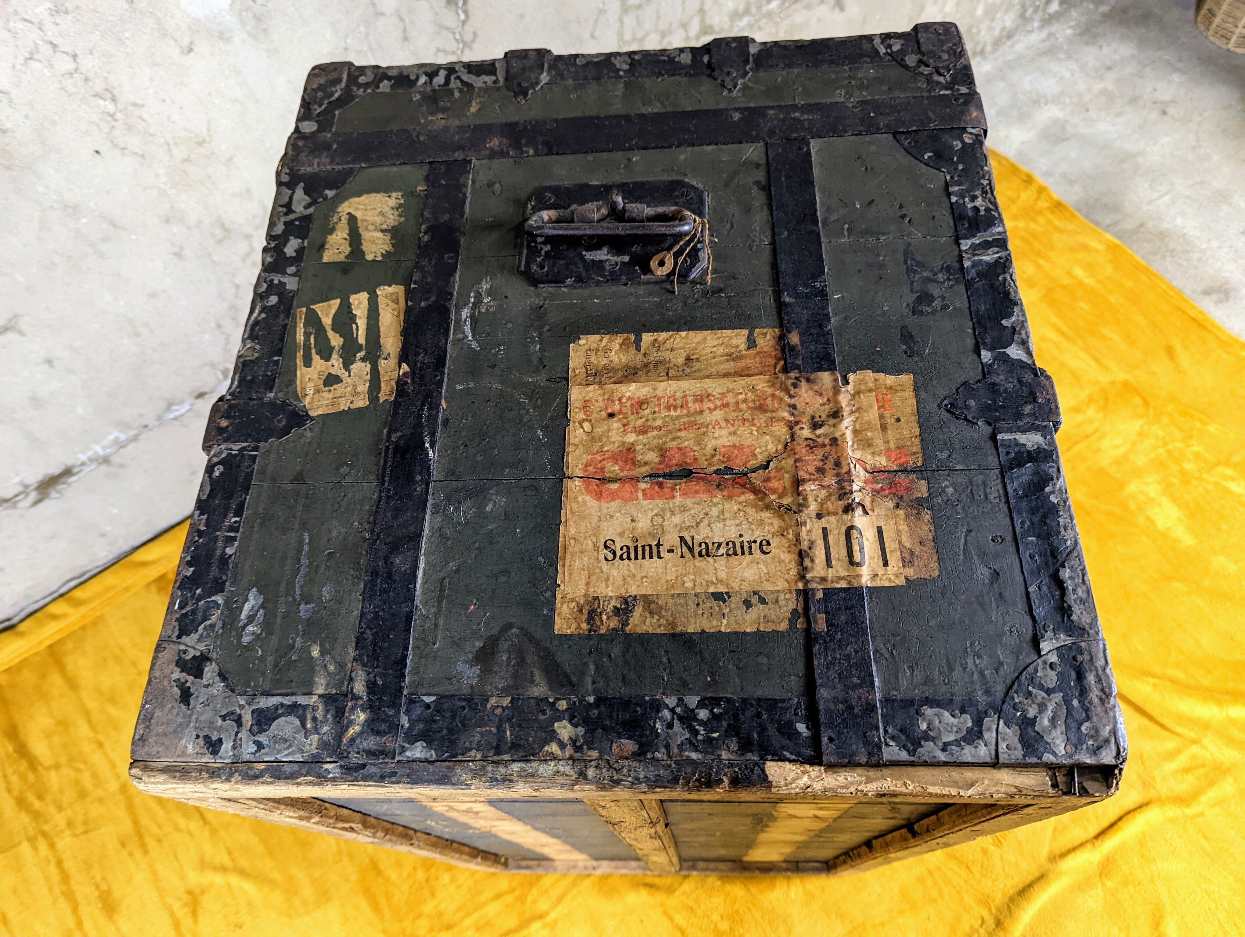 Antique travel trunk