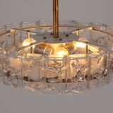"Pair of Doria Leuchten Mid-Century Brass & Crystal Chandeliers, 1960s"