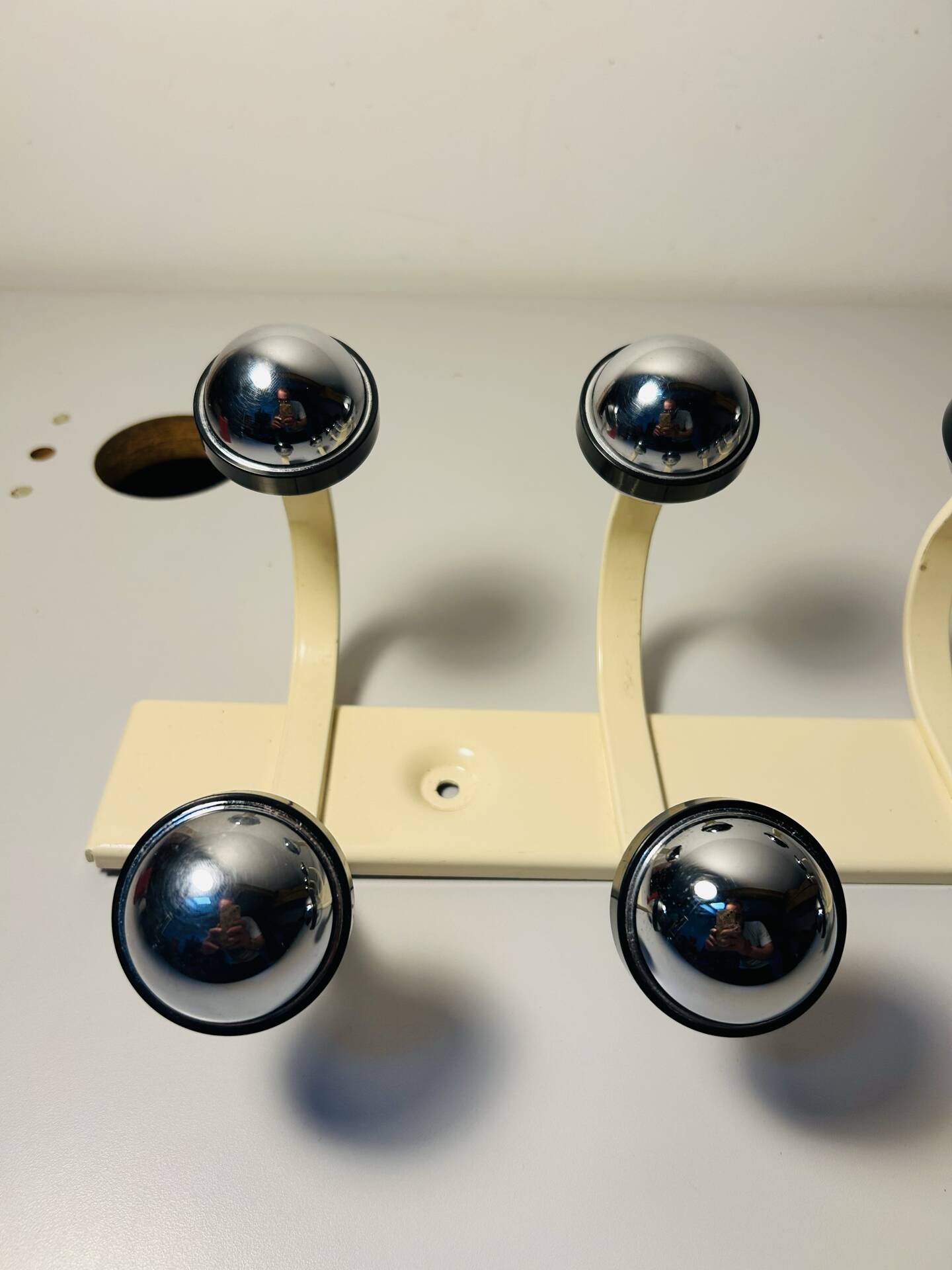 Space Age Metal Coat Rack 10 Balls Vintage 70s France