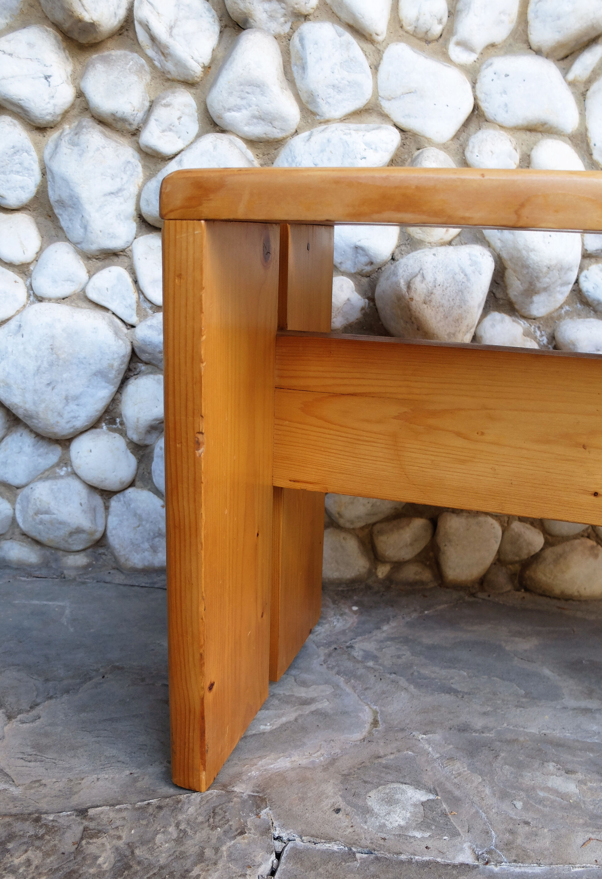 Charlotte Perriand pine bench for Les Arcs, 1960