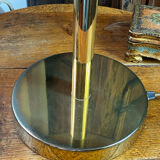 Brass lamp with pleated shade
