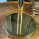 Brass lamp with pleated shade