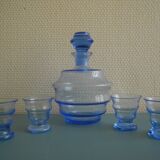 Liqueur service carafe crystal glasses bohemian crystal glasses