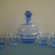 Liqueur service carafe crystal glasses bohemian crystal glasses