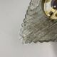 Vintage Murano gold Ice Glass Metal Wall Light by Kaiser Leuchten, Germany 1970s