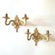 Paire d'appliques en bronze doré XXe
