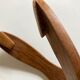 Pair of XXL Scandinavian service cutlery in solid teak 1960