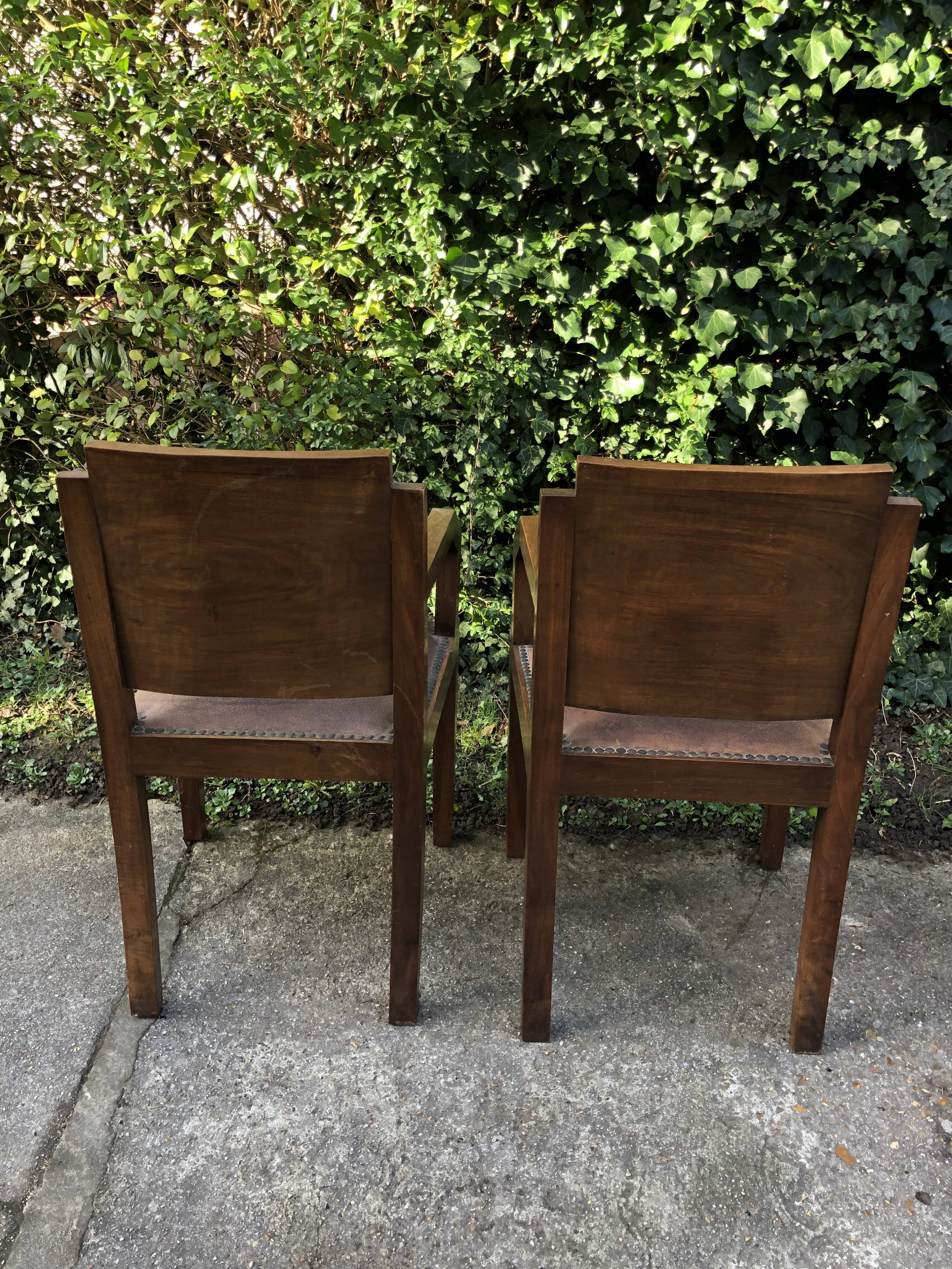 Pair of Art Deco armchairs