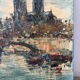 Seine and Notre Dame de Paris, knife painting.