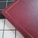 Burgundy leather underhand for office by l'aurige