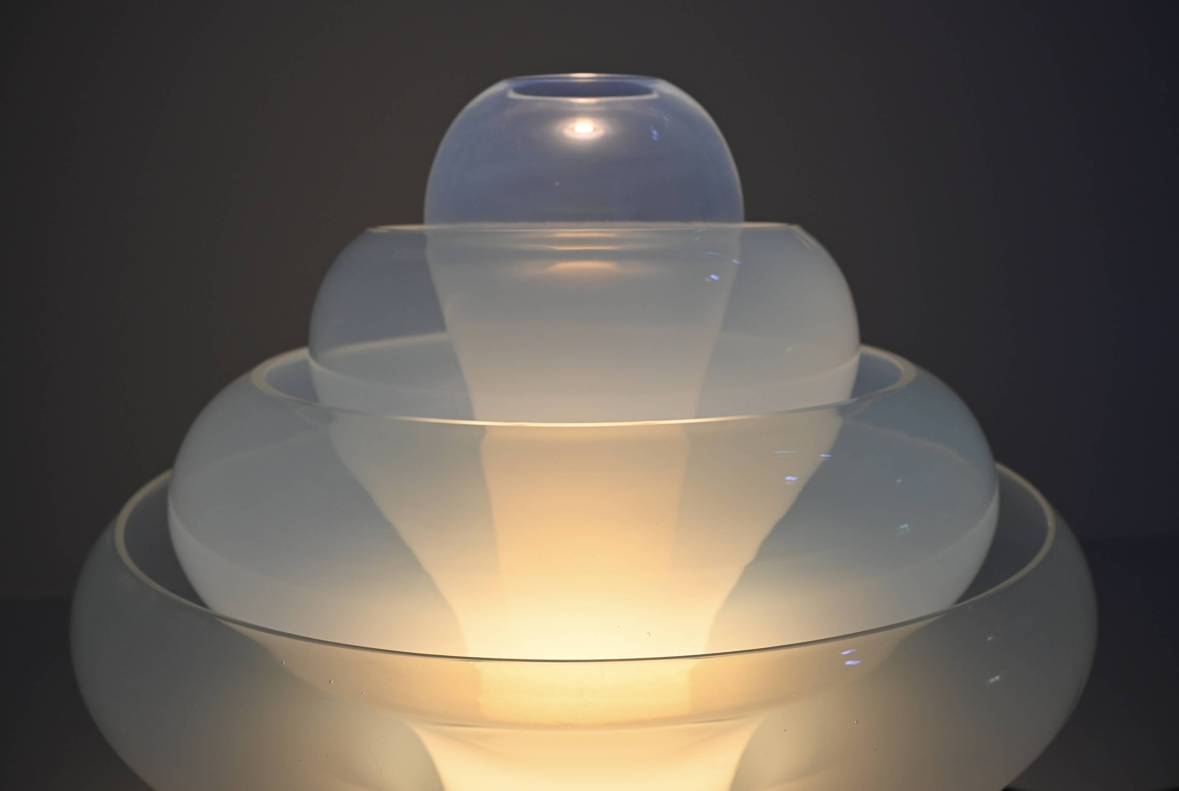 Lotus LT305 table lamp by Carlo Nason for Mazzega, 1960s