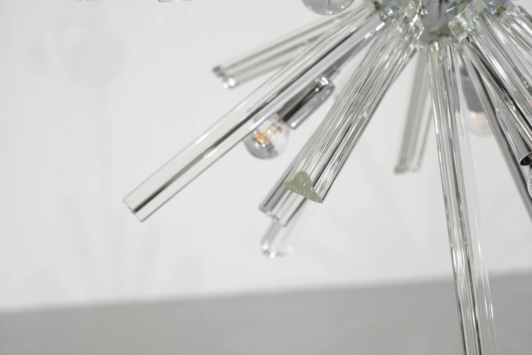 Suspension Sputnik en verre de Murano, Italie.