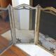 Art Nouveau brass fire screen 1900
