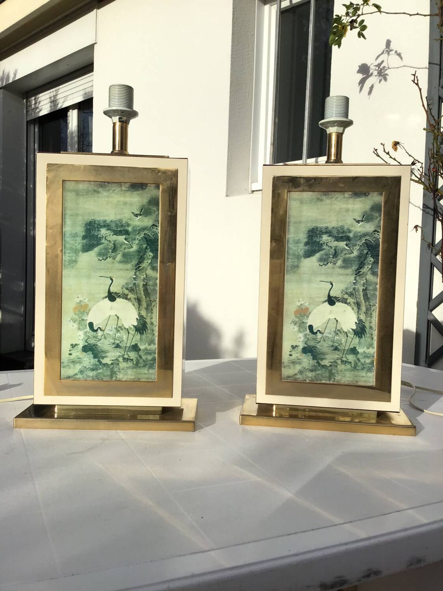 Pair of vintage Jean-Claude Mahey lamps