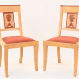 Suite of 8 painted chairs