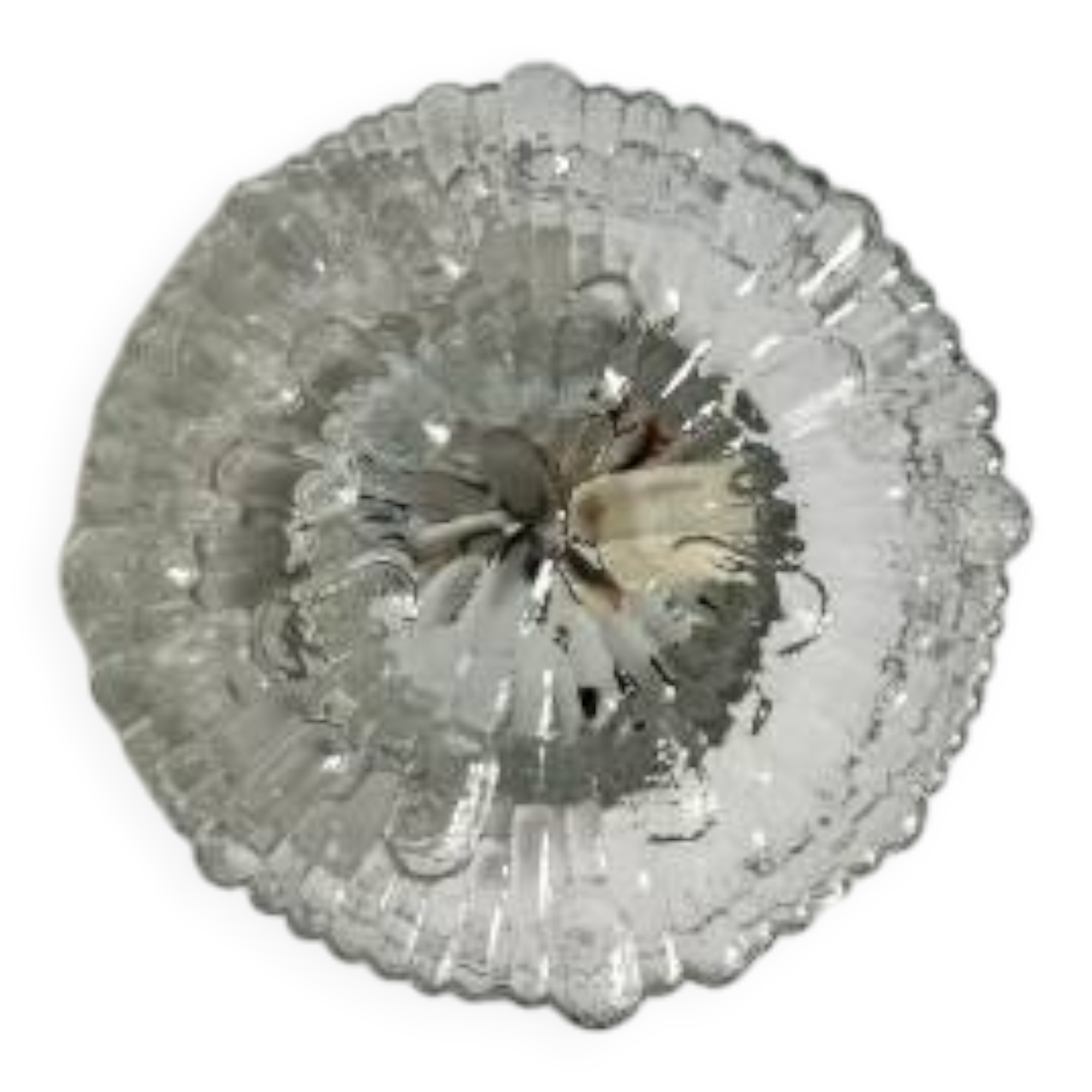 Molded glass wall / ceiling light