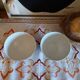 Antique faceted bowls on shower stand