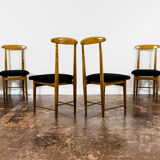 Set of 6 restored chairs by Bernard Malendowicz 1960s