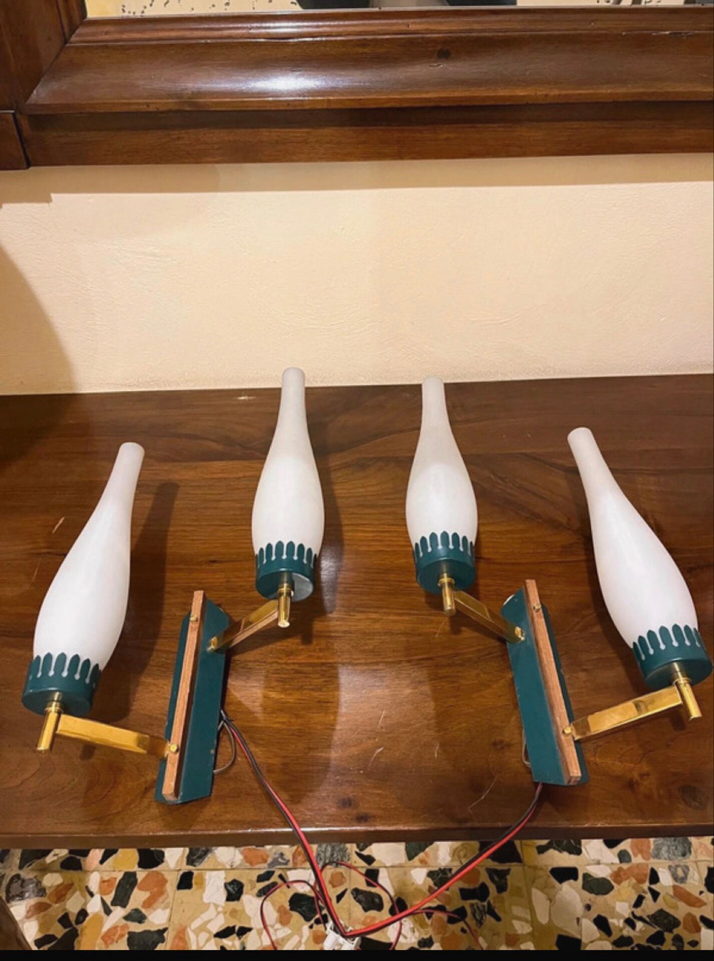 Pair of Stilnovo wall sconces