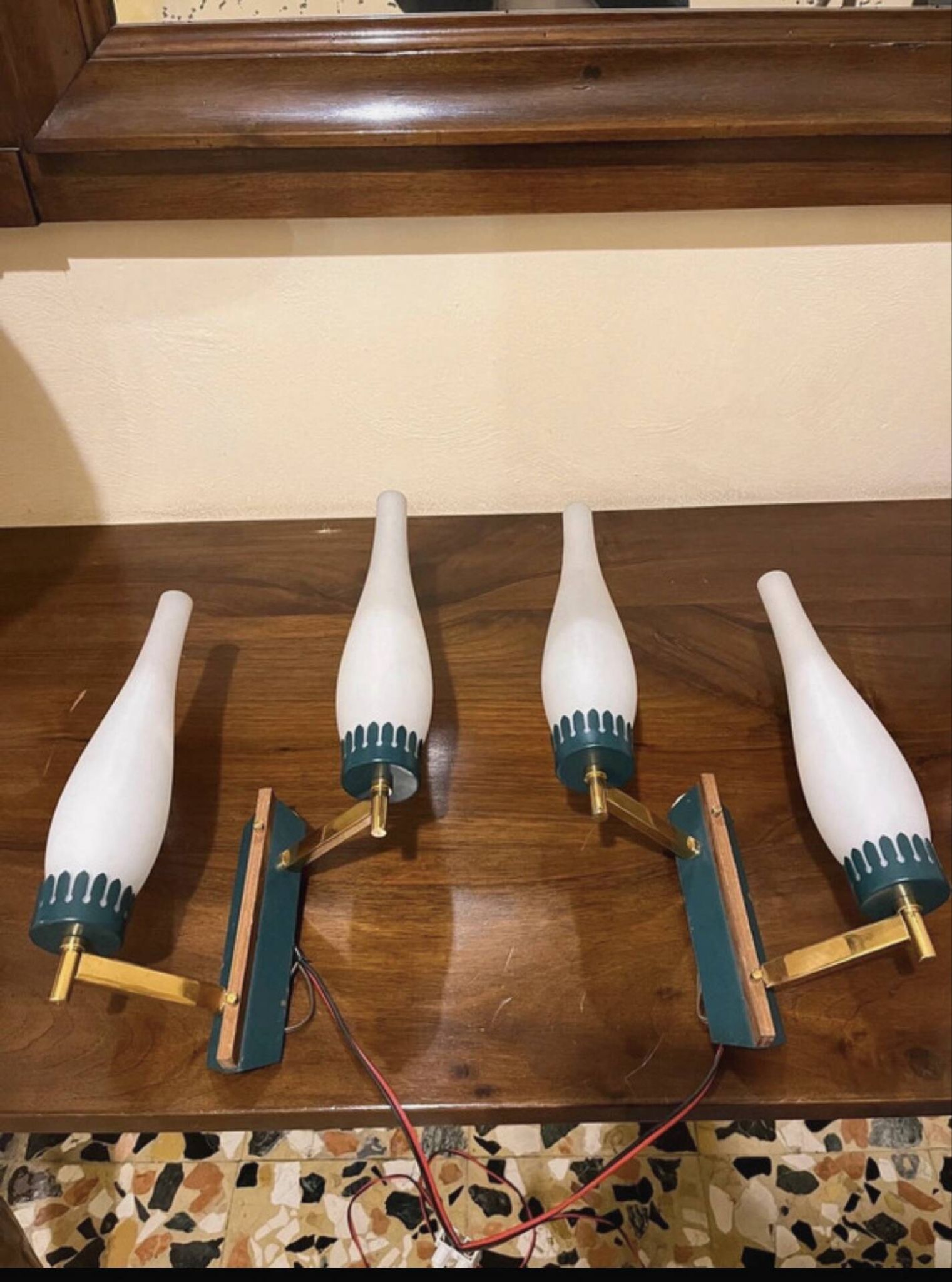 Pair of Stilnovo wall sconces