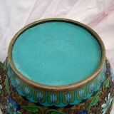 Pot covered in enamelled bronze