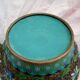 Pot covered in enamelled bronze