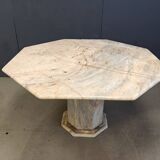 Octogonal italian marble dining table 1970s