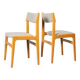 Set of 2 Danish Chairs by Erik Buch made of Oak