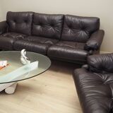 Leather living room set, Italian design, 1960s, manufacturer: B&B Italia