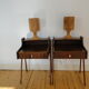 2 pine table lamps, swedish handicrafts 1978 1985