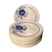 Suite of 12 plates dessert St Amand