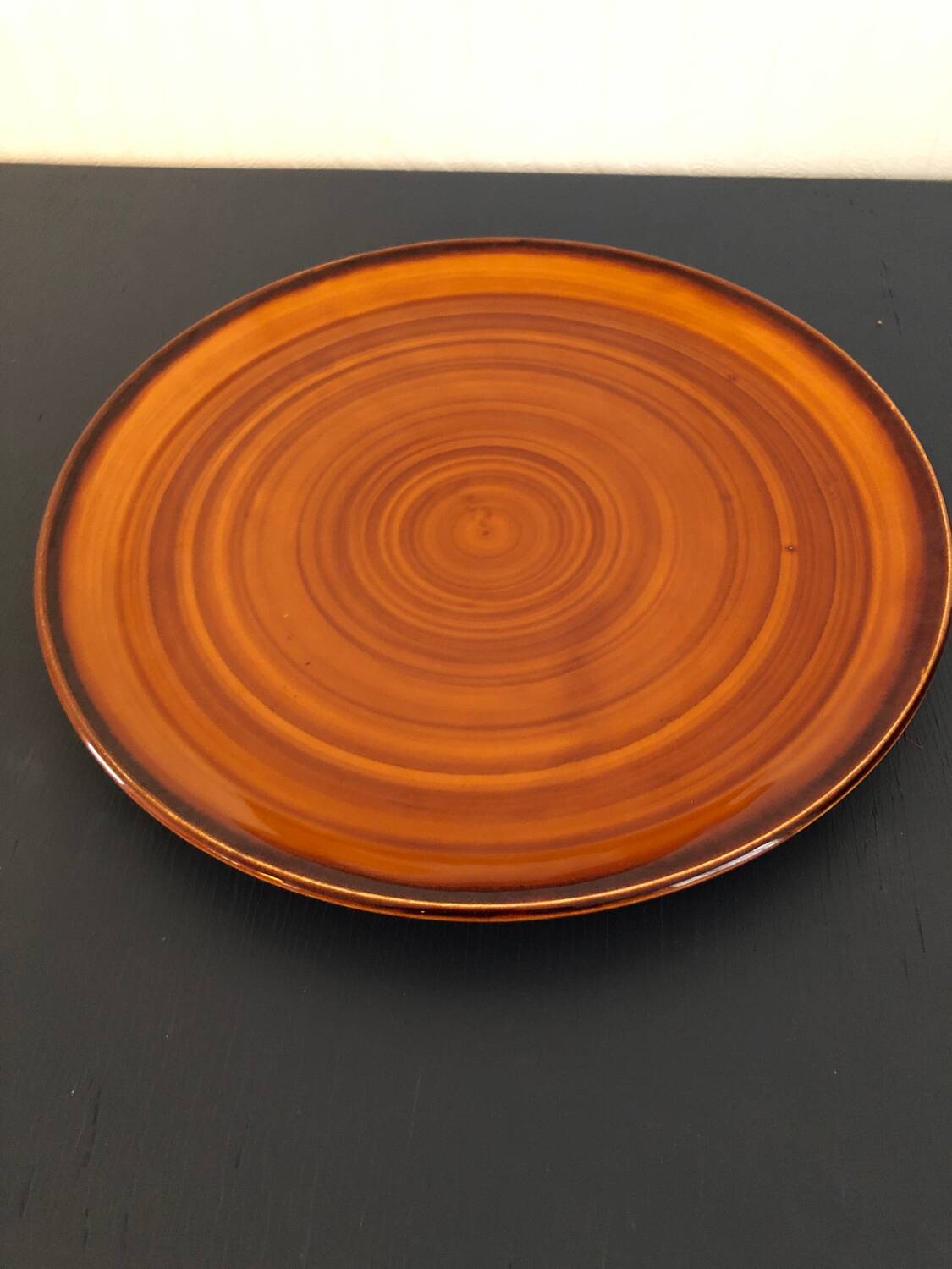 Vintage earthenware dish from Saint Clément France