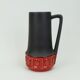 1960s vintage scheurich VASE model 411-25 matte brown glaze red pattern