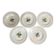 Set of 5 deep plates "The Hive", Moulins des Loups, 20th century