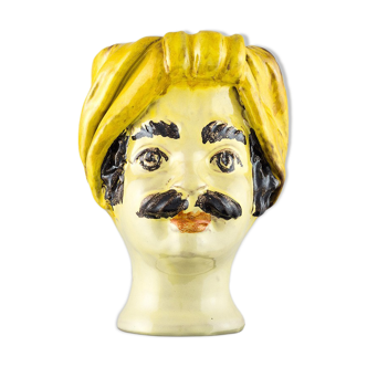 Vase tête mini jaune homme