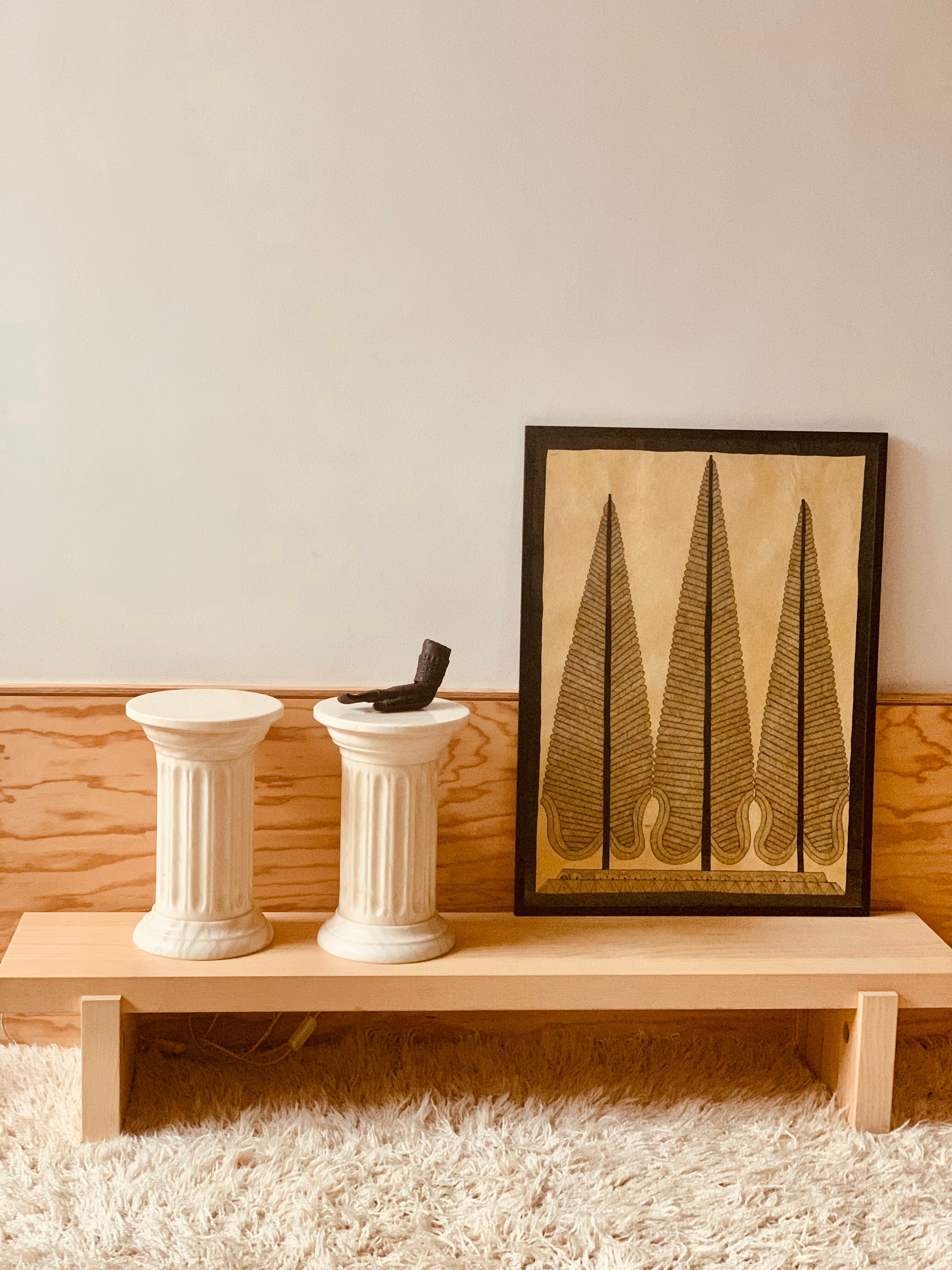 Pair of bright sofa ends