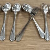 Set of 12 cutlery signed Christofle model Spatours in silver metal