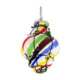 Series of polychrome glass "barley sugar" lanterns, 1950s