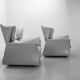 Cassina Lounge Chairs 'Viola d'Amore' by Piero de Martini & Footstool 1970s