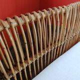 Mid-Century Rattan and Bamboo Canapé, Italy, 1960s