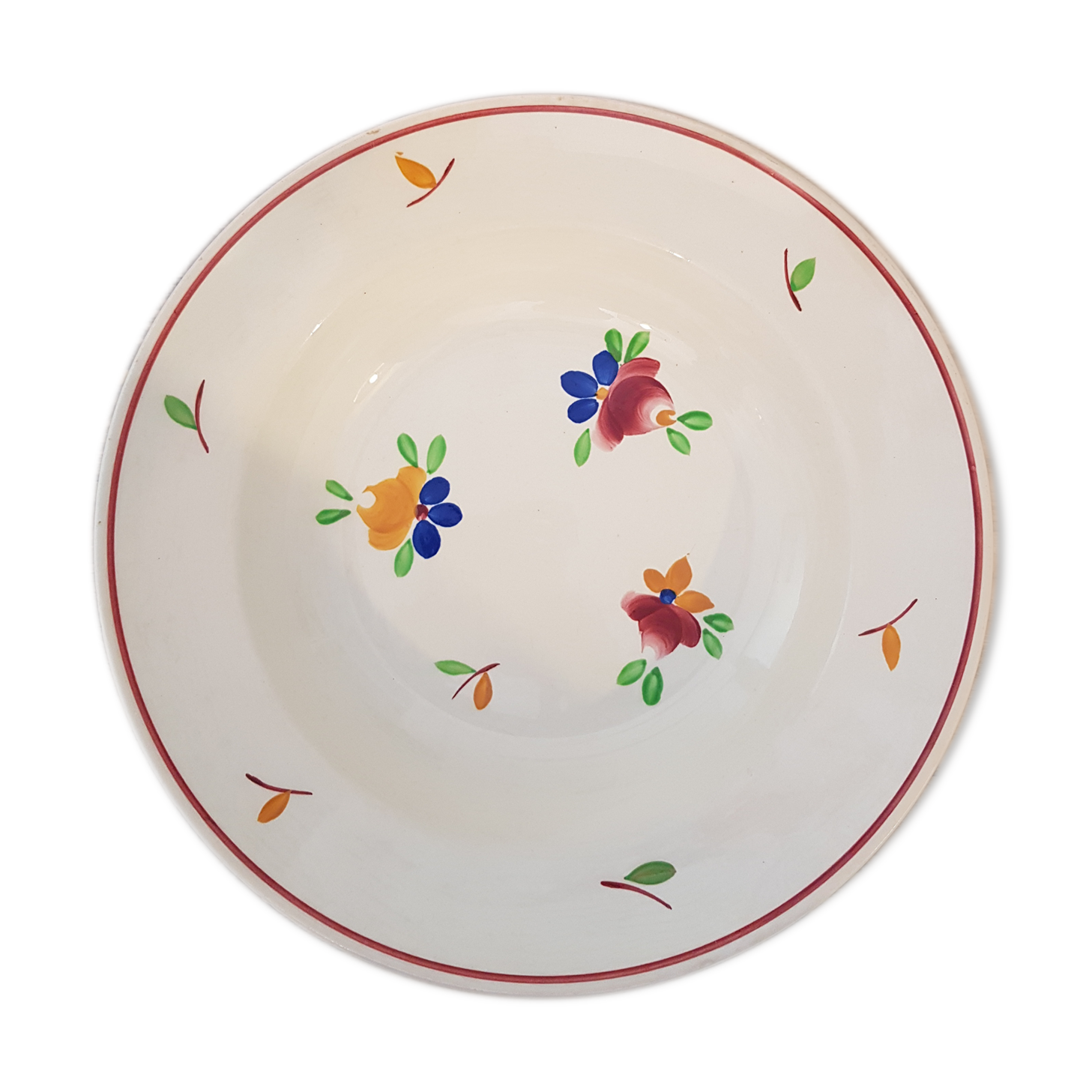 Plat semi creux de la faïencerie de Gien service Mireille